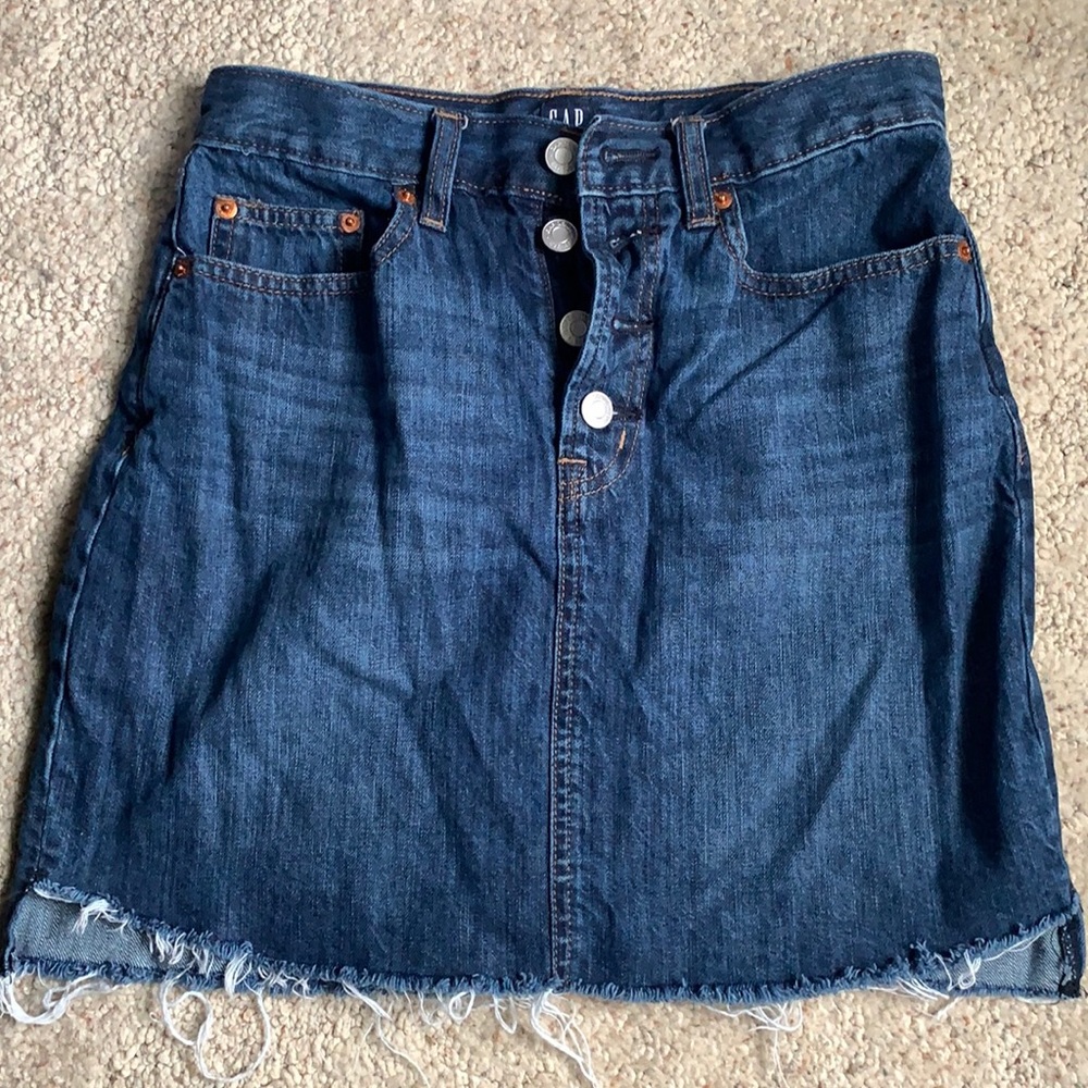 High waited Jean skirt